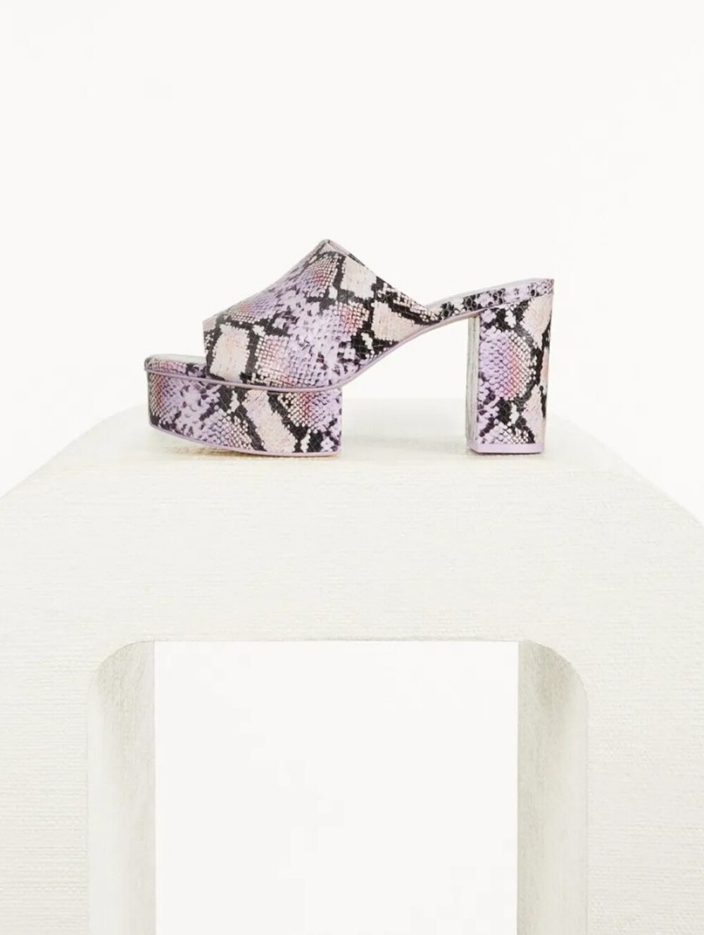 Cult Gaia x Bratz | Judith Purple Snakeskin Platform Block Heeled Sandal Size 9½
